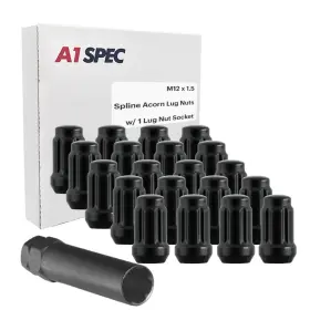 A1-SLN-10001-BK-20 A1 SPEC Forged Closed End Lug Nuts Wheels