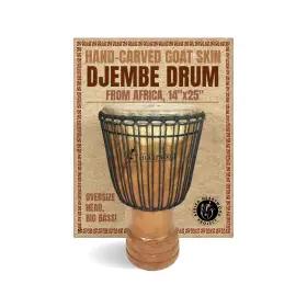 Africa Heartwood Project Cd14- Hand-carved Djembe Drum From - 14 Inch X25 Oversi