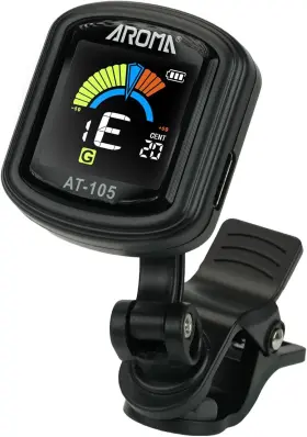 AT-105 AROMA Guitar Tuner Clip Rechargeable Chromatic Bass AT-105 AROMA Guitar Tuner Clip Rechargeable Chromatic Bass