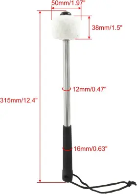 JR230524013 BASS Bonsicoky Felt Head Drum Mallets Percussion #2