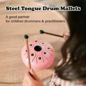HAOSIEGSVKFRZUI4 DRUM Haosie Steel Tongue Mallets Rubber #3