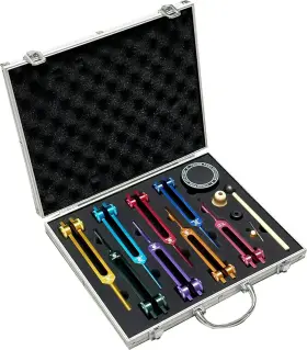 XY012 HEALING Lrowvenu Chakra Tuning Fork Set Multicolour XY012 HEALING Lrowvenu Chakra Tuning Fork Set Multicolour