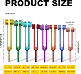 MG-YC8 HEALING Mgtune Chakra Tuning Fork Set Sound #2