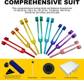 MG-YC8 HEALING Mgtune Chakra Tuning Fork Set Sound #3