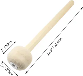 QZD058A BASS Murtenze Drum Mallet Stick Wool Felt Head Wood #3
