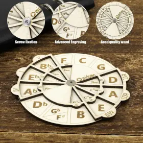 1016192 BRAND Nqeuepn Wooden Melody Tool Chord Wheel Circle #3