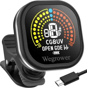 791259965584 GUITAR Wegrower Tuner Rechargeable Clip Lcd
