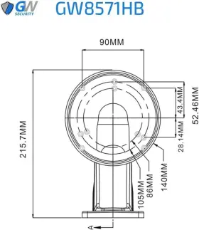 GW8571HB CAMSTAR Security Wall Mount Brackets #3 GW8571HB CAMSTAR Security Wall Mount Brackets #3