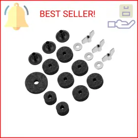 Ce Compass Hihat 18pcs Gry Flexzion 18-piece Cymbal Accessories Kit - Includes Felts And Sleeves Wit