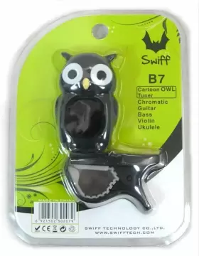 10791942 CLIP ON TUNER Cartoon Bass Owl #2