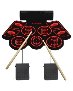DM08-RED COSSAIN Drum Set Pad Roll Kit