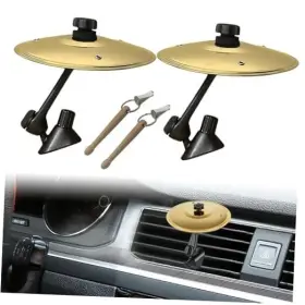 Diyupou 740939454139 2 Pack Car Cymbal Air Vent Mini Drum Set With Stick Fun Musical