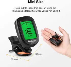 DT-2 DONNER Guitar Tuner Clip Accurate Chromatic Acoustic #2