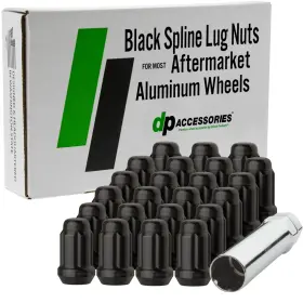 DJEWRA03A-BK-1 DPACCESSORIES Lug Nuts Jeep Wrangler Spline