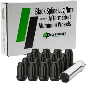 DTOYAR02A-BK-1 DPACCESSORIES Lug Nuts Toyota Yaris Spline