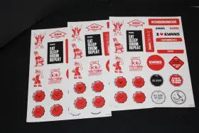 EVSS002 EVANS DRUMHEADS Pack Sticker Sheets