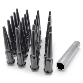 SPL5514BLK EZACCESSORY Solid Spline Spike Lug Nuts Dodge Chal