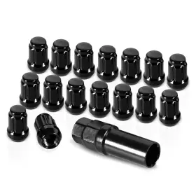 LN-1020-1.5-16-BK-RS GSTP Pack Wheel Lug Nuts Spline Close