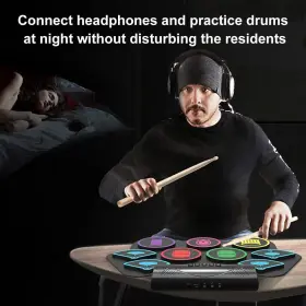 880370915254 GUAZI STORE Rolled Drum Set Beginners Bluetooth #3 880370915254 GUAZI STORE Rolled Drum Set Beginners Bluetooth #3