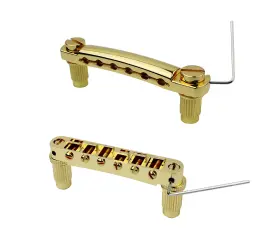 Guyker G-bridge-002-gold-combo Guitar Tune-o-matic Bridge And Stop Bar Gold Tailpiece