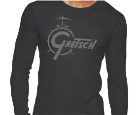 334576 HAL LEONARD Gretsch Drum Thermal Sleeved Shirt Mens 334576 HAL LEONARD Gretsch Drum Thermal Sleeved Shirt Mens