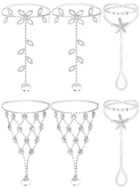 ANKLET-01 HICARER Jewelry Barefoot Sandals Women Rhinestone ANKLET-01 HICARER Jewelry Barefoot Sandals Women Rhinestone