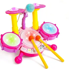 CY-6002B HOMILY Drum Set Kids Sticks Microphone Musical Toys