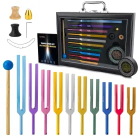 607602305030 HUGBOW Unweighted Tuning Fork Healing Set Chakra