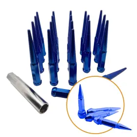 858-142-32BU-J HUNTING HORSE Set Spike Lug Nuts Tire Valve