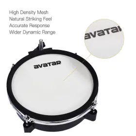 192480000318 HXW Dual Zone Mesh Head Snare Tom Pad Drum Set #3 192480000318 HXW Dual Zone Mesh Head Snare Tom Pad Drum Set #3