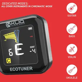 Ubertuner KLIQ MUSIC GEAR Ecotuner Usb Rechargeable Clip #2 Ubertuner KLIQ MUSIC GEAR Ecotuner Usb Rechargeable Clip #2