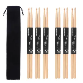 12-PAIR-7A KUKMAKRI Maple Wood Drumsticks Bag Drum Sticks 12-PAIR-7A KUKMAKRI Maple Wood Drumsticks Bag Drum Sticks