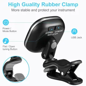 793811853148 LEKATO Guitar Tuner Rechargeable Clip Bass #3 793811853148 LEKATO Guitar Tuner Rechargeable Clip Bass #3