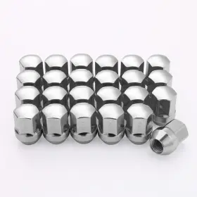 Lichamp Nts-a6sl 24pcs Oem Lug Nuts 14x1.5 Chrome Original Factory Cone Seat Style M14