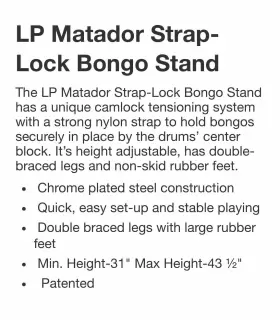 731201517829 LP Matador Strap Lock Bongo Stand #2