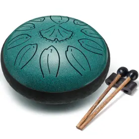 JSYXG-6-11-MALACHITE LRONBIRD Steel Tongue Drum Percussion