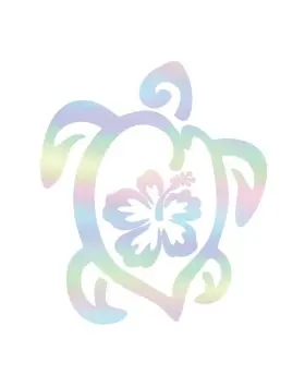 LD-043 LULOOP Hibiscus Turtle Decal Sticker Windows Laptops LD-043 LULOOP Hibiscus Turtle Decal Sticker Windows Laptops