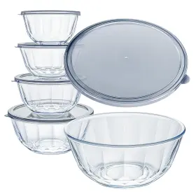 BLSLW010 LUVAN Glass Mixing Bowls Lids Set BLSLW010 LUVAN Glass Mixing Bowls Lids Set