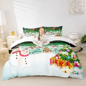 CYJS11382ZC-TJ MANFEI Usq Christmas Duvet Cover Set Queen