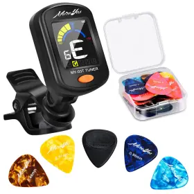 TUNER03 MOREYES Rechargeable Guitar Tuner Clip Picks