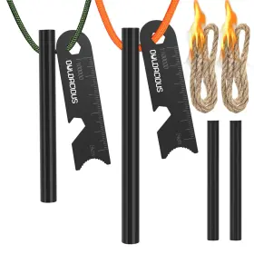 199284573437 OWLDACIOUS Fire Starter Survival Ferro Rods Kit