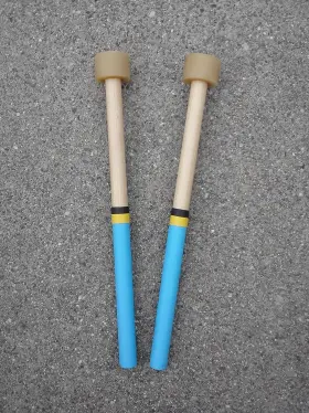W-001 PANWEST Kakesa Steel Drum Pan Mallets Sticks Wood Cello