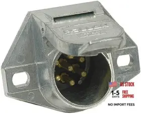 Pollak 11-721p 7-way Connector Socket- Die Cast With Split Pins- Pack Of 1