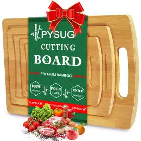 765057261285 PYSUG Cutting Board Set Juice Groove Handles 765057261285 PYSUG Cutting Board Set Juice Groove Handles