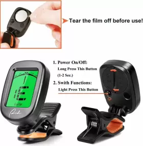 726630114398 RANCH Guitar Tuner Clip Acoustic Electric #3