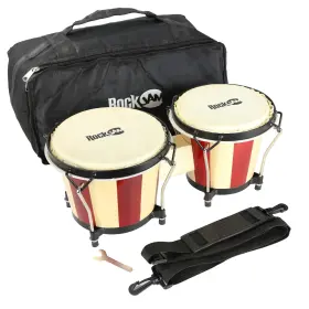 RJ-100301 ROCKJAM Bongo Drum Set Padded Bag Tuning Key