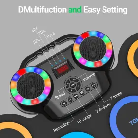 741421609075 ROCKSOCKI Drum Set Led Lights Bluetooth #3 741421609075 ROCKSOCKI Drum Set Led Lights Bluetooth #3