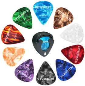 MI006 ROTOPATA Guitar Holder Celluloid Picks