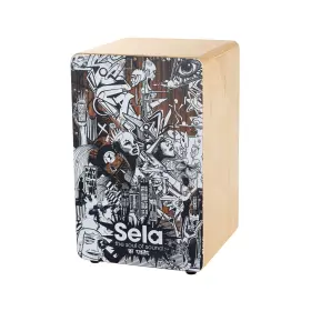 Sela Se173 Percussion Art Series Cajon Birchwood Box Drum With Internal Snares Mad