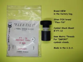 FT-12 SILVER FOX Flex Tilt Cymbal Shock Mount FT-12 SILVER FOX Flex Tilt Cymbal Shock Mount